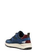 Geox Men Navy U Spherica 4X4 B Abx C - Suede Lace-Up Thick-Soled Fabric Sneaker | Derimod
