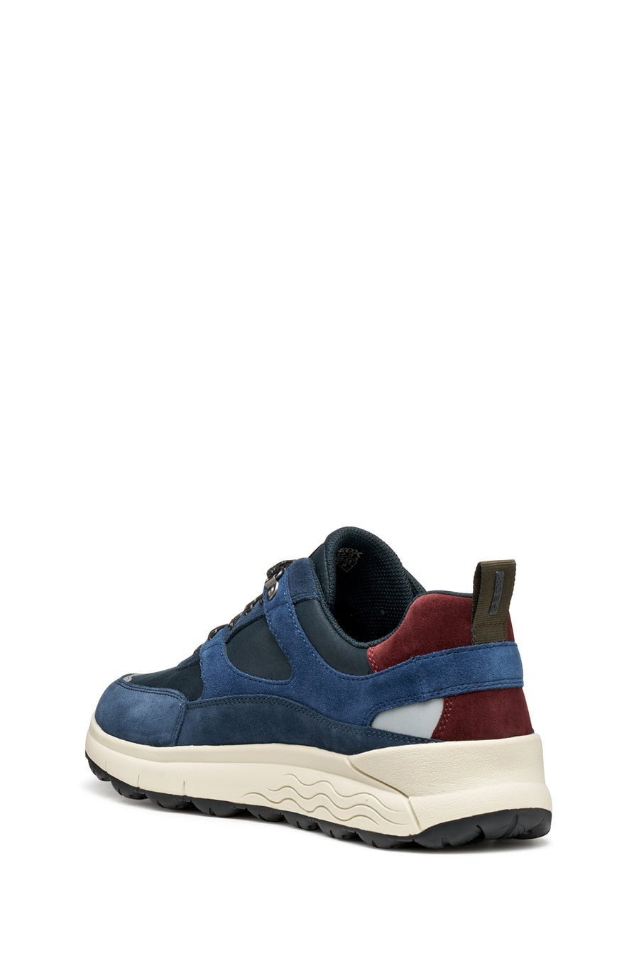 Geox Men Navy U Spherica 4X4 B Abx C - Suede Lace-Up Thick-Soled Fabric Sneaker