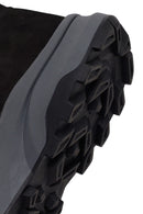 Male Black Zip Closure Thick-Soled Nubuck Leather Boots | Derimod