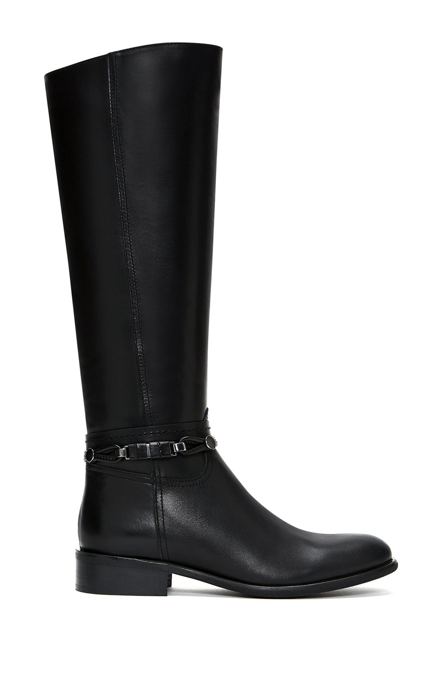 Women's Black Leather Buckle Boots 22WFD280718 | Derimod