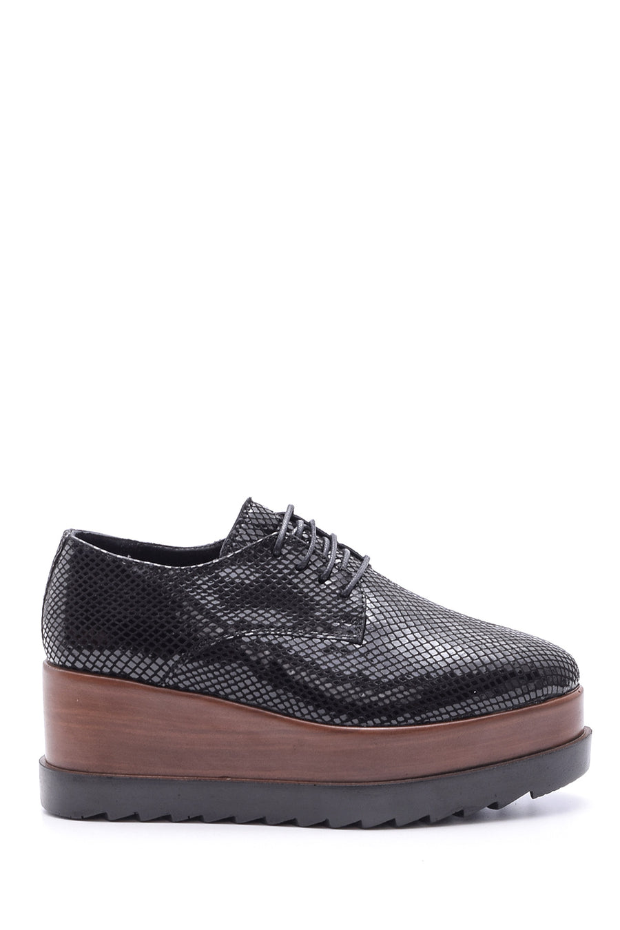 Women's Snakeskin Patterned High-Sole Shoes 19WFE124840 | Derimod