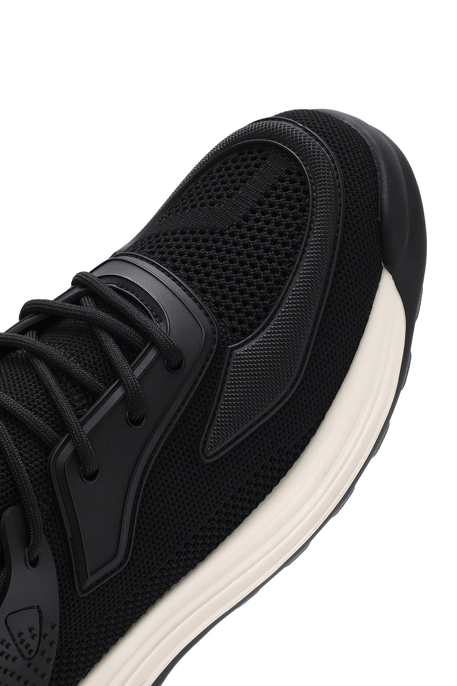 Erkek Siyah Bağcıklı Kalın Tabanlı Sneaker