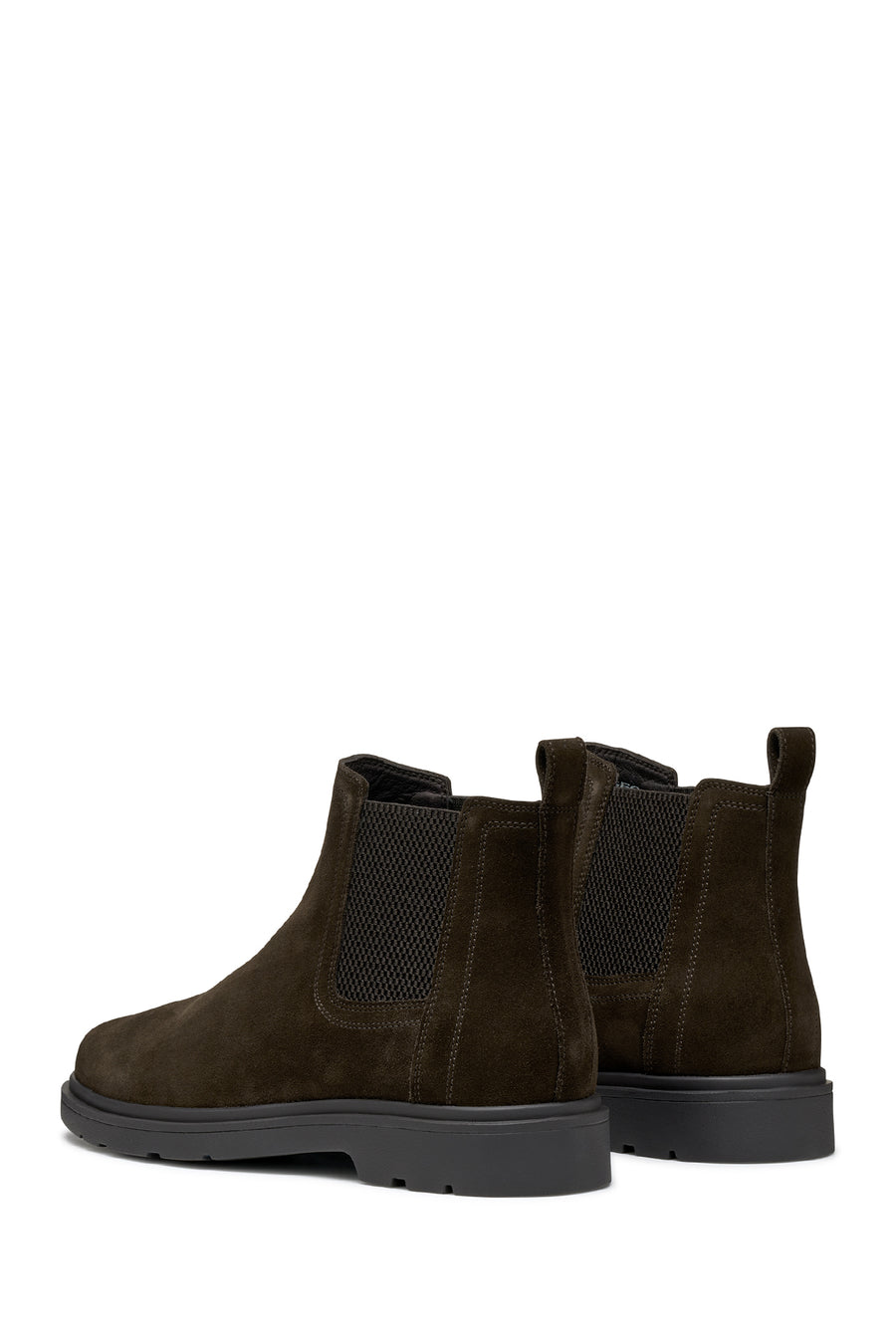 Geox Men's Brown Spherica Ec1 Suede Leather Chelsea Boots