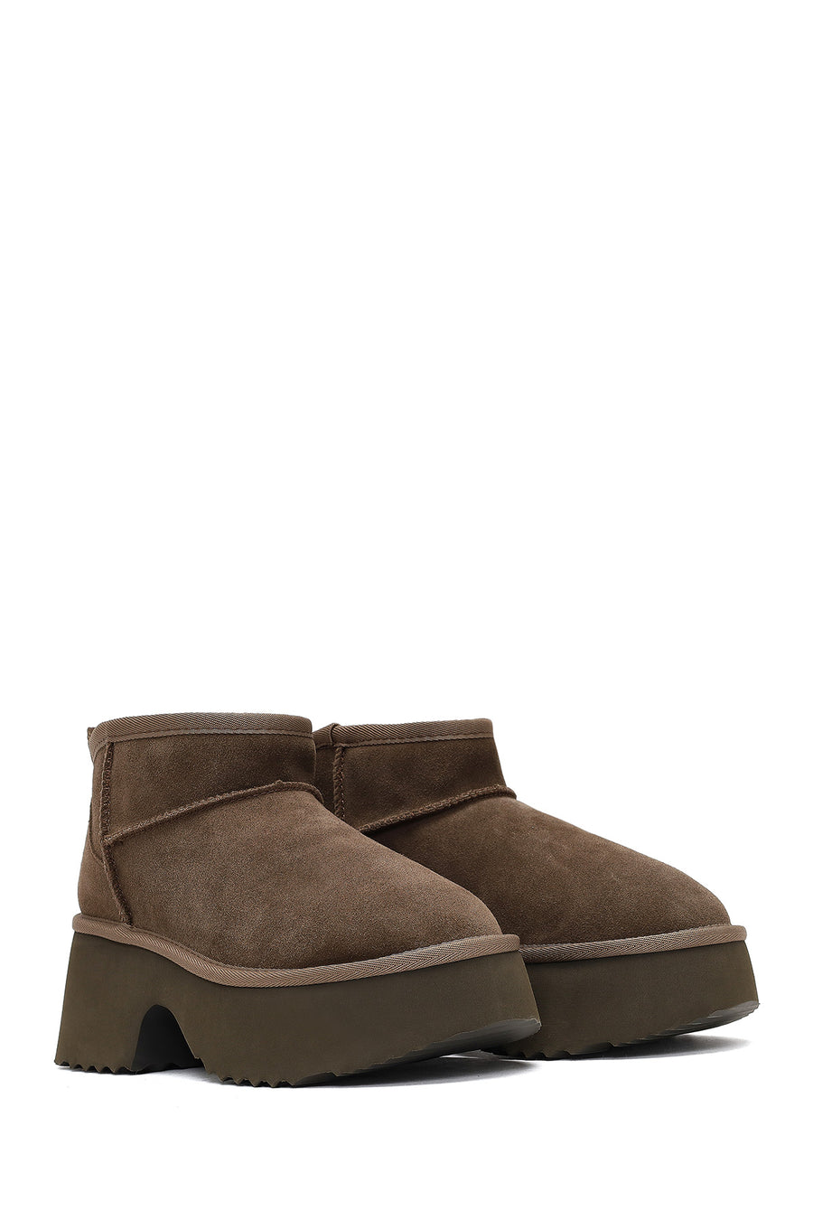 Woman Mink Thick-Soled Suede Teddy Boots