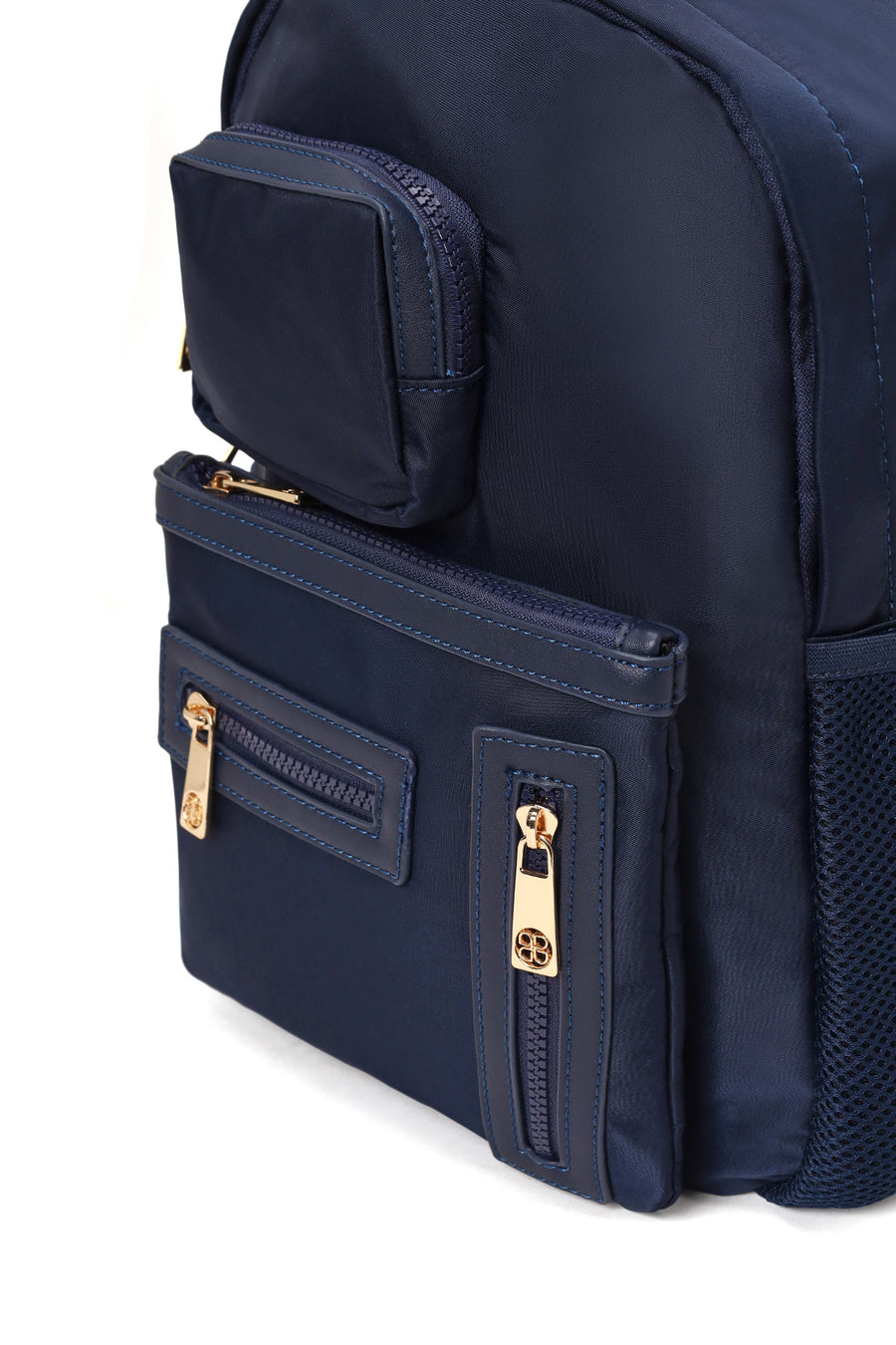 Woman Navy Fabric Backpack