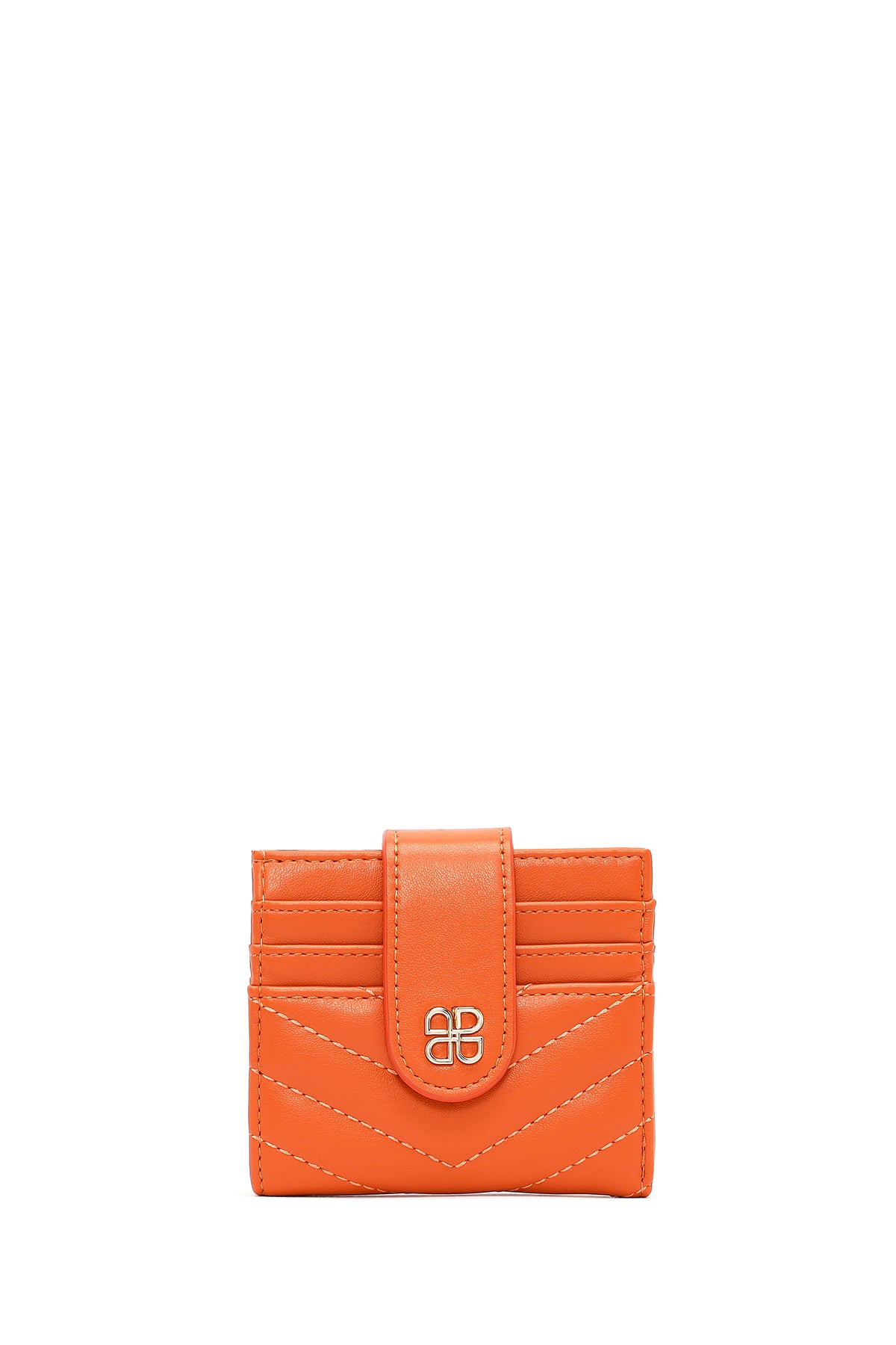 Woman Orange Quilted Card Holder 000A2D5621KP | Derimod