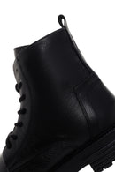 Men's Black Zippered Casual Leather Boots | Derimod