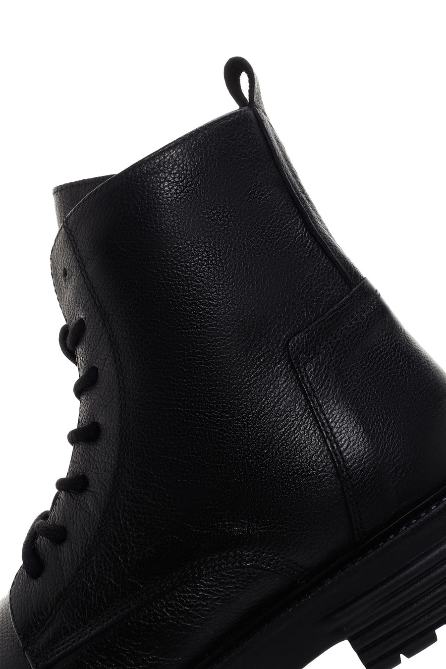 Men's Black Zippered Casual Leather Boots