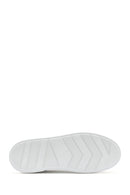 Male White Lace-Up Leather Sneaker | Derimod