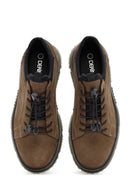 Men's Mink Lace-Up Nubuck Leather Casual Shoes | Derimod