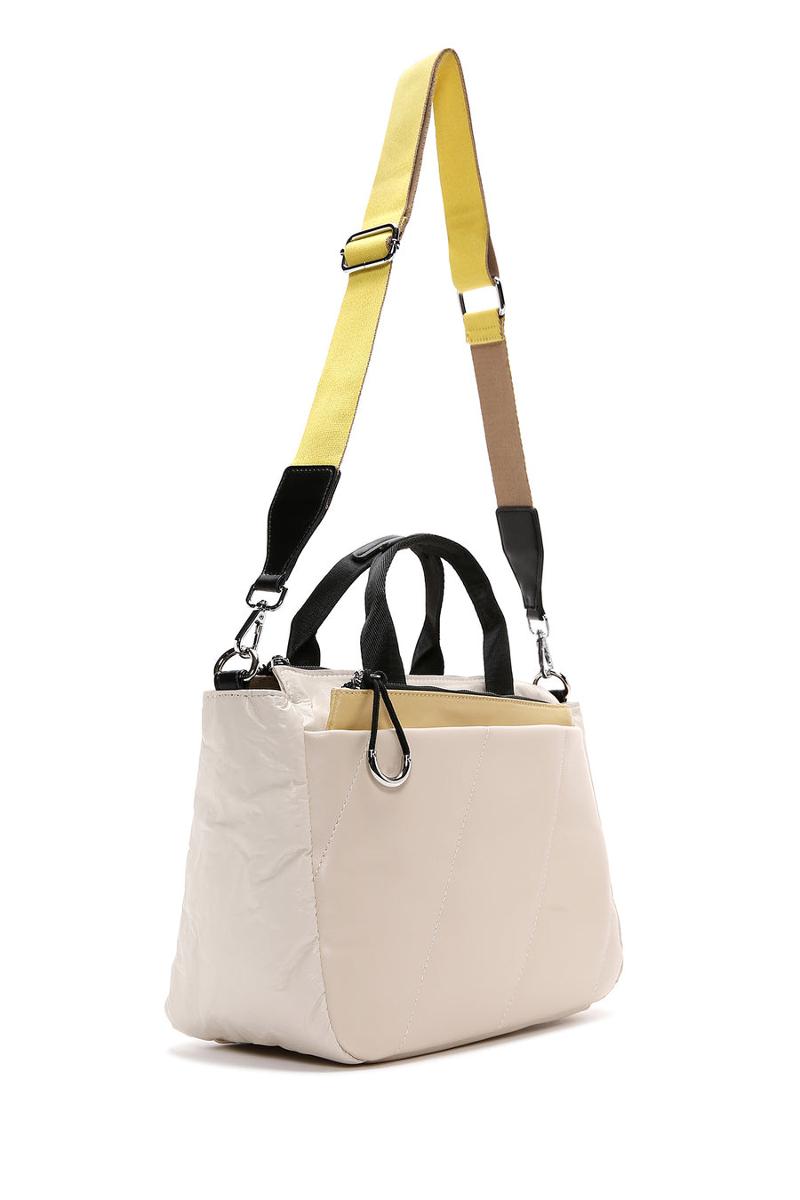 Women's Cream Long Strap Shoulder Bag