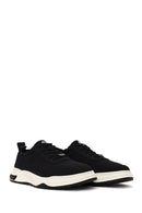 Male Black Lace-up Fabric Casual Sneaker | Derimod