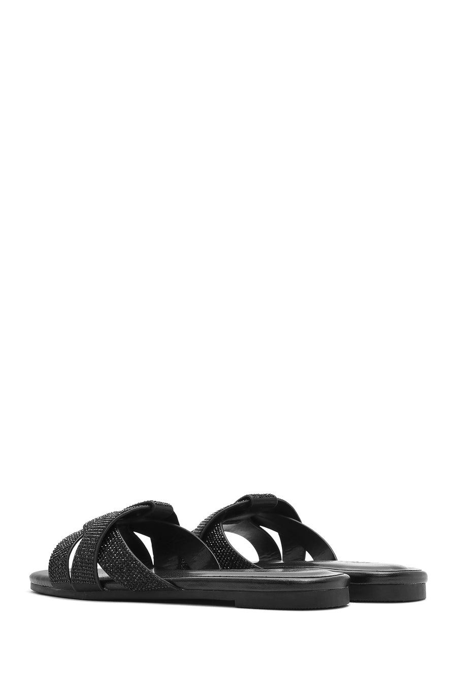 Women's Black Stone Slippers