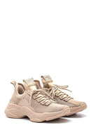 Women's Beige Stone Thick Soled Sneaker | Derimod