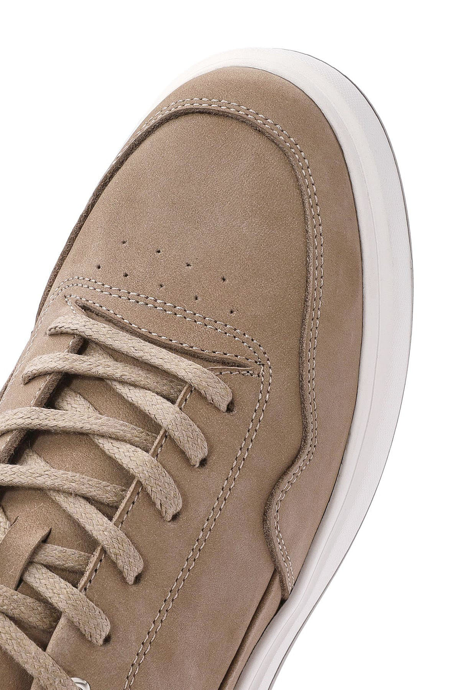 Men's Mink Lace-Up Nubuck Leather Sneaker