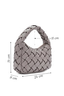 Women's Grey Knitted Mini Handbag | Derimod