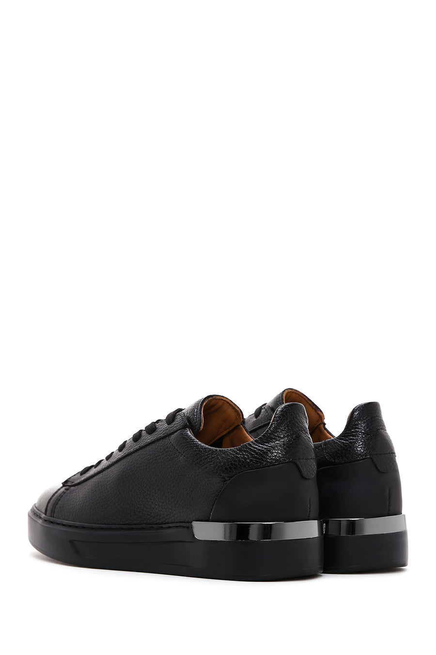 Erkek Siyah Deri Sneaker