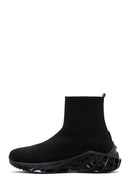 Women's Black Thick Sole High Top Sneaker | Derimod