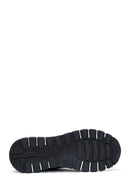 Women's Black Leather Quilted Sneaker | Derimod