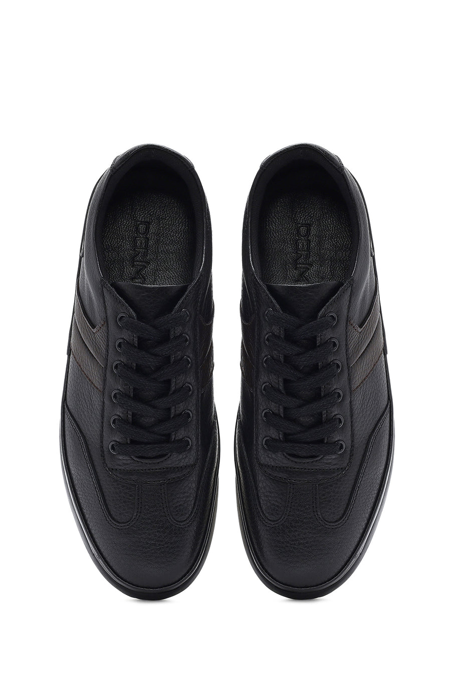 Men's Black Lace-up Leather Casual Shoes