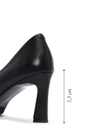 Women's Black Thin Heeled Leather Stiletto | Derimod