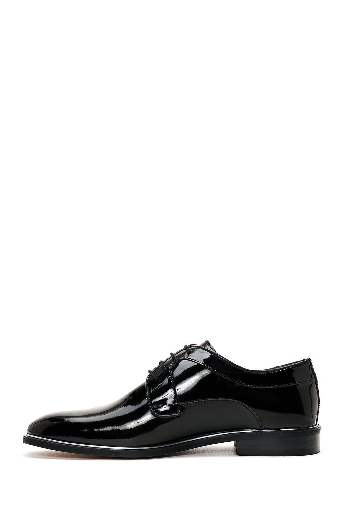 Erkek Siyah Bağcıklı Rugan Deri Klasik Ayakkabı