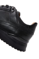 Men's Black Leather Sneaker | Derimod