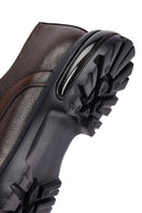 Men's Brown Lace-Up Thick-Soled Leather Casual Shoes | Derimod