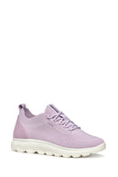 Geox Kadın Mor D Spherica A - Knitt. Text + Sue Bağcıklı Kumaş Sneaker | Derimod