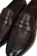 Derimod Black Male Brown Leather Classic Loafer | Derimod