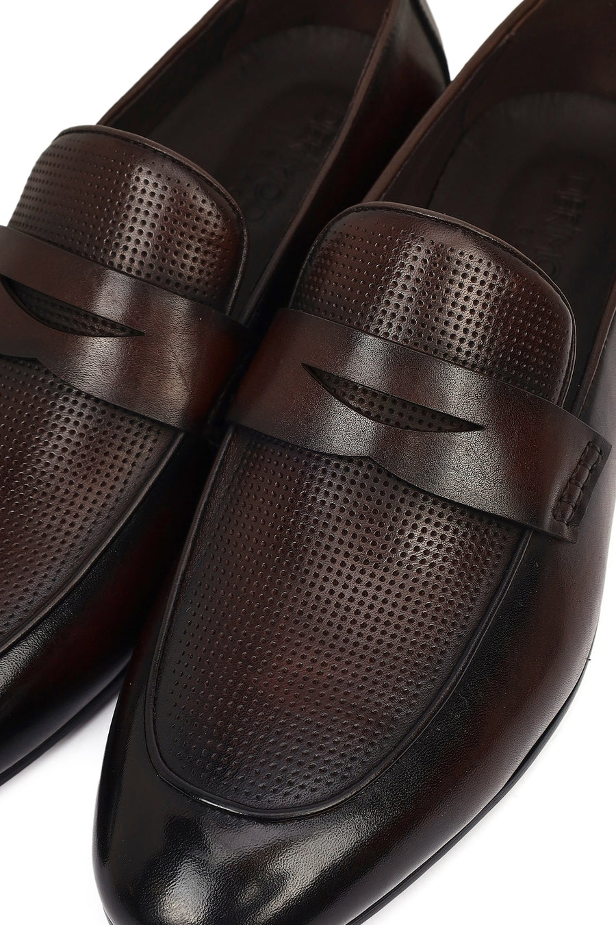 Derimod Black Erkek Kahverengi Deri Klasik Loafer