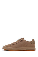Male Mink Lace-Up Nubuck Leather Sneaker | Derimod