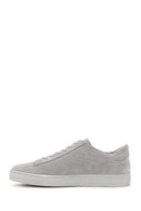 Men's Gray Suede Leather Sneaker | Derimod