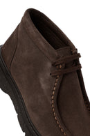 Men's Brown Lace-Up Suede Leather Casual Boots | Derimod