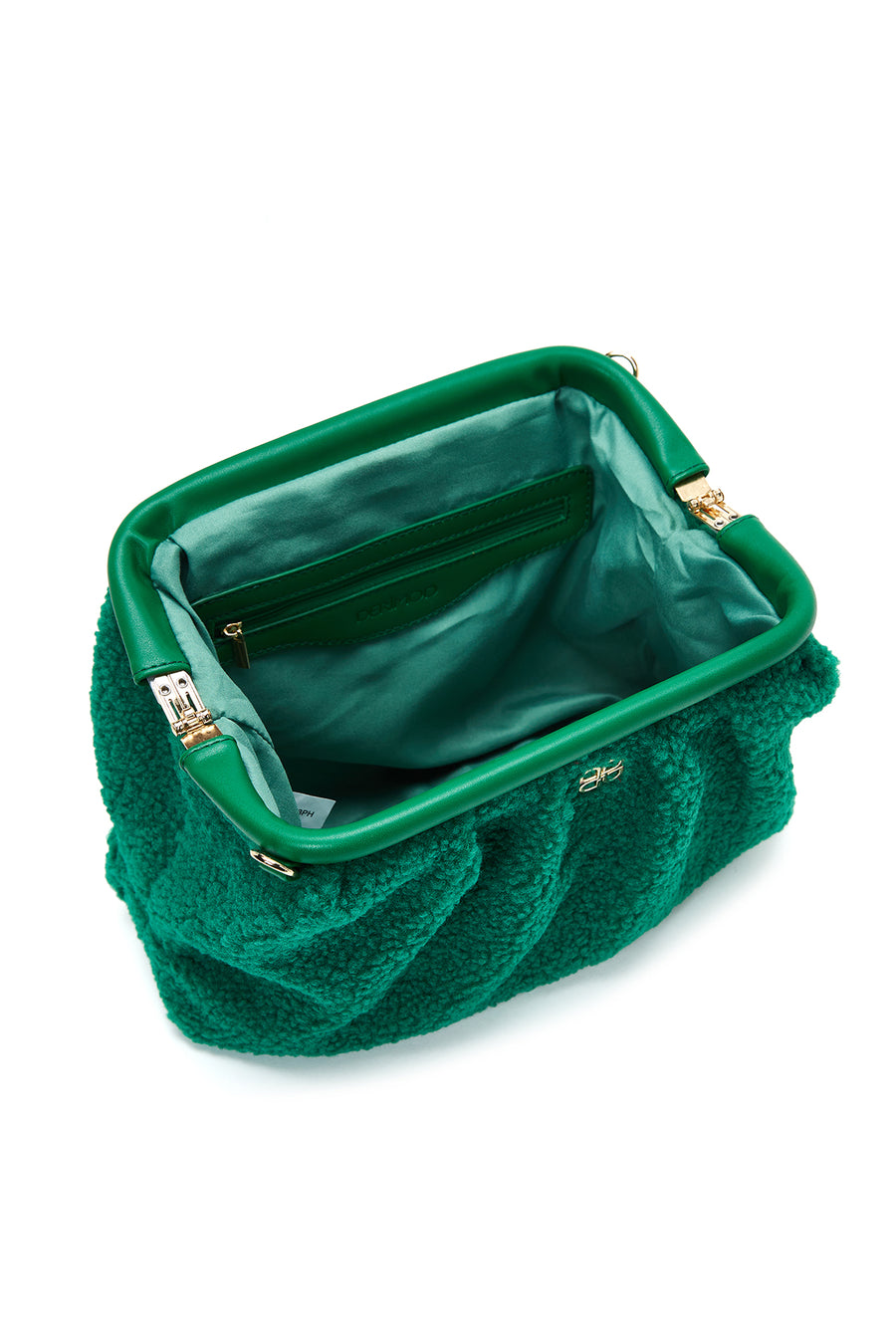 Women's Green Plush Crossbody Bag