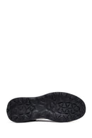 Erkek Siyah Bağcıklı Kalın Tabanlı Deri Sneaker | Derimod