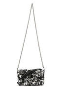 Women's Anthracite Long Chain Strap Sequin Cross Bag | Derimod