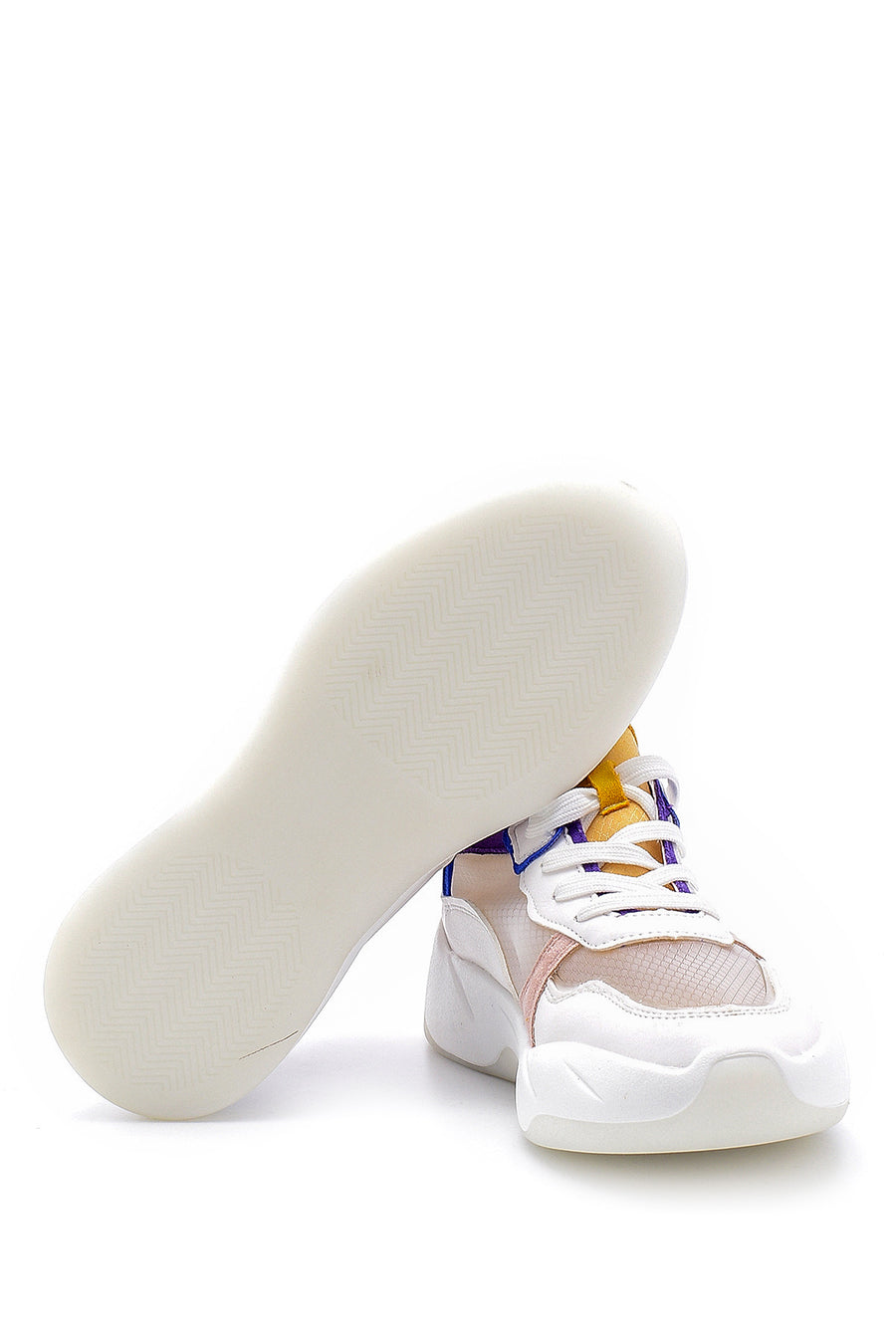 Kadın Mavi Şeffaf Detaylı Sneaker