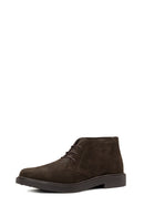 Geox Men's Brown Massimiano Lace-Up Suede Leather Boots | Derimod