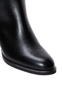 Women's Black Zippered Chunky Heel Boots | Derimod