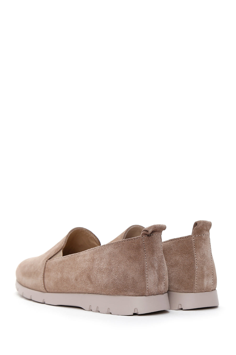 Kadın Vizon Süet Deri Comfort Loafer