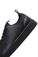 Men's Black Leather Sneaker | Derimod