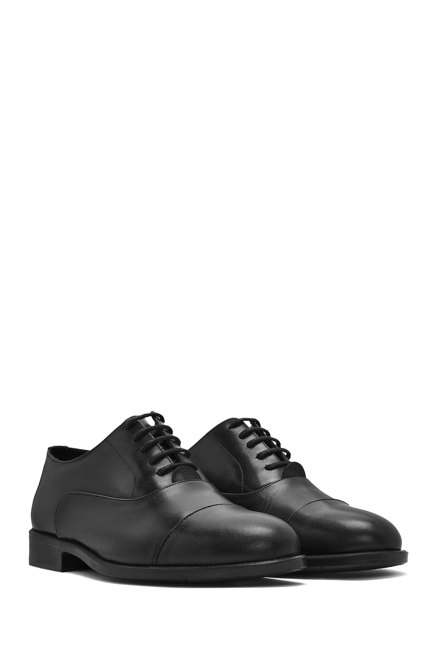 Men's Black Laced Leather Classic Shoes