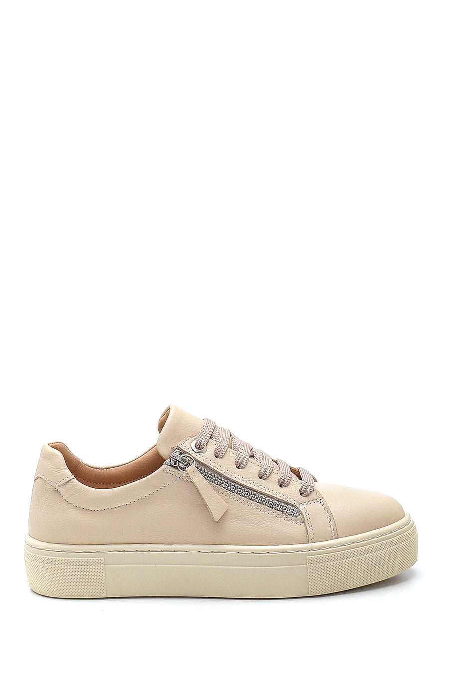 Women's Leather Zipper Sneaker 21WFD1339FT | Derimod