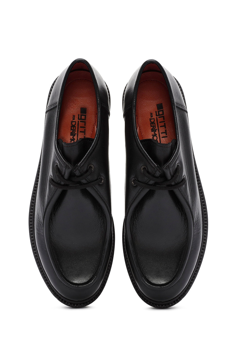 Derimod Gritti Women's Black Lace-Up Leather Masculine Shoes