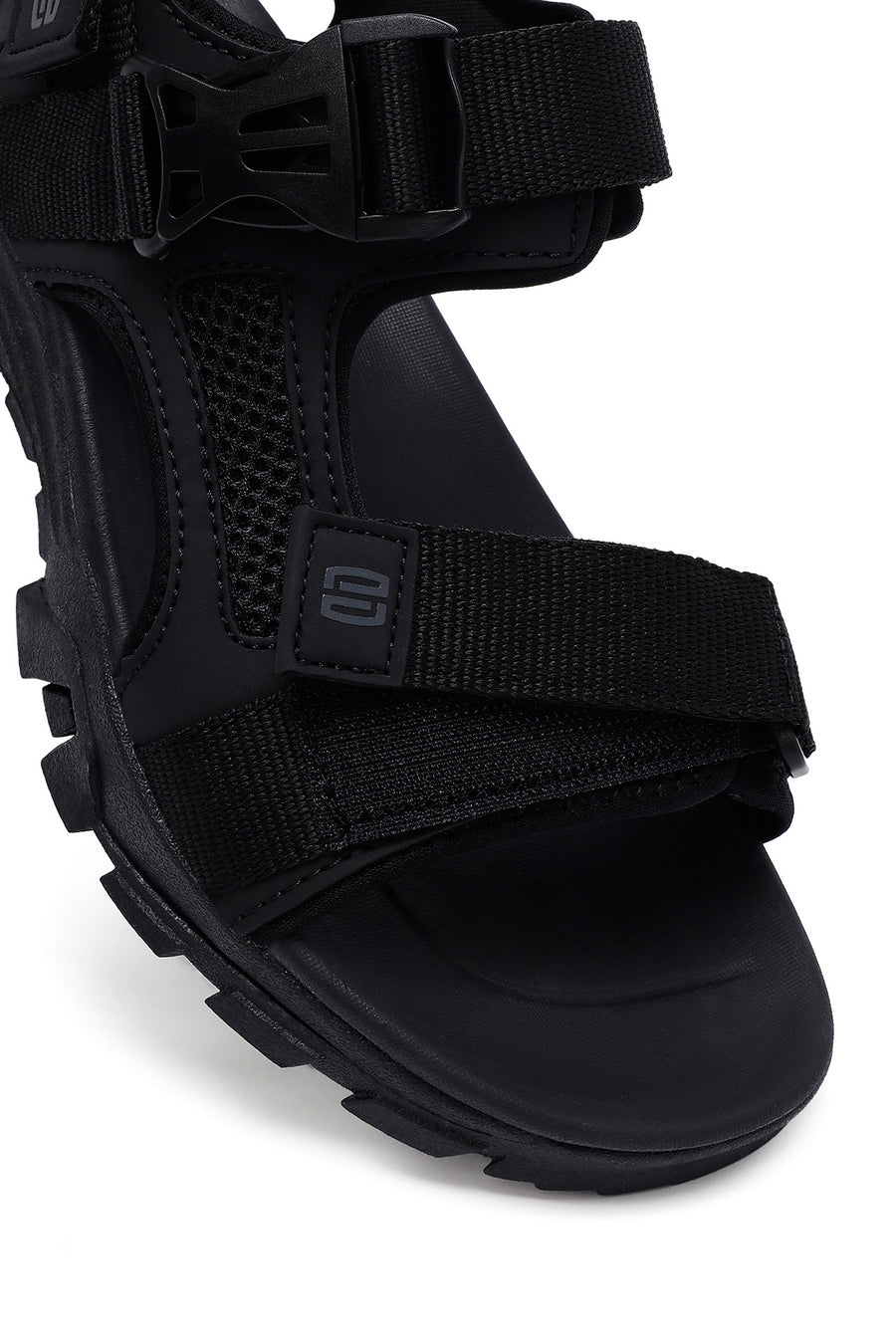 Men's Black Fabric Sandals