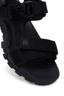 Male Black Fabric Sandal | Derimod
