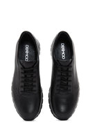 Men's Black Leather Casual Sneaker | Derimod