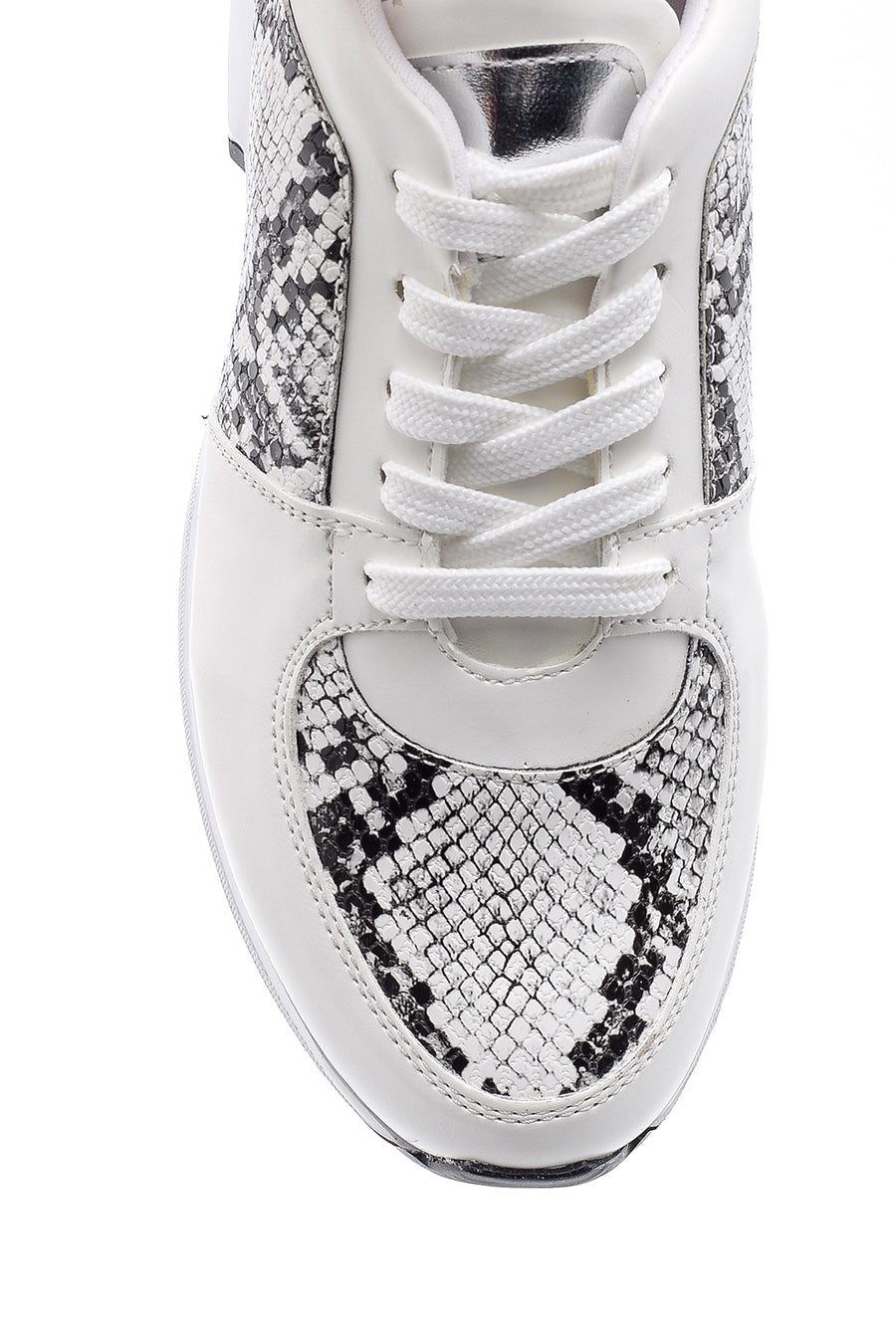 Kadn Yılan Derisi Detaylı Sneaker