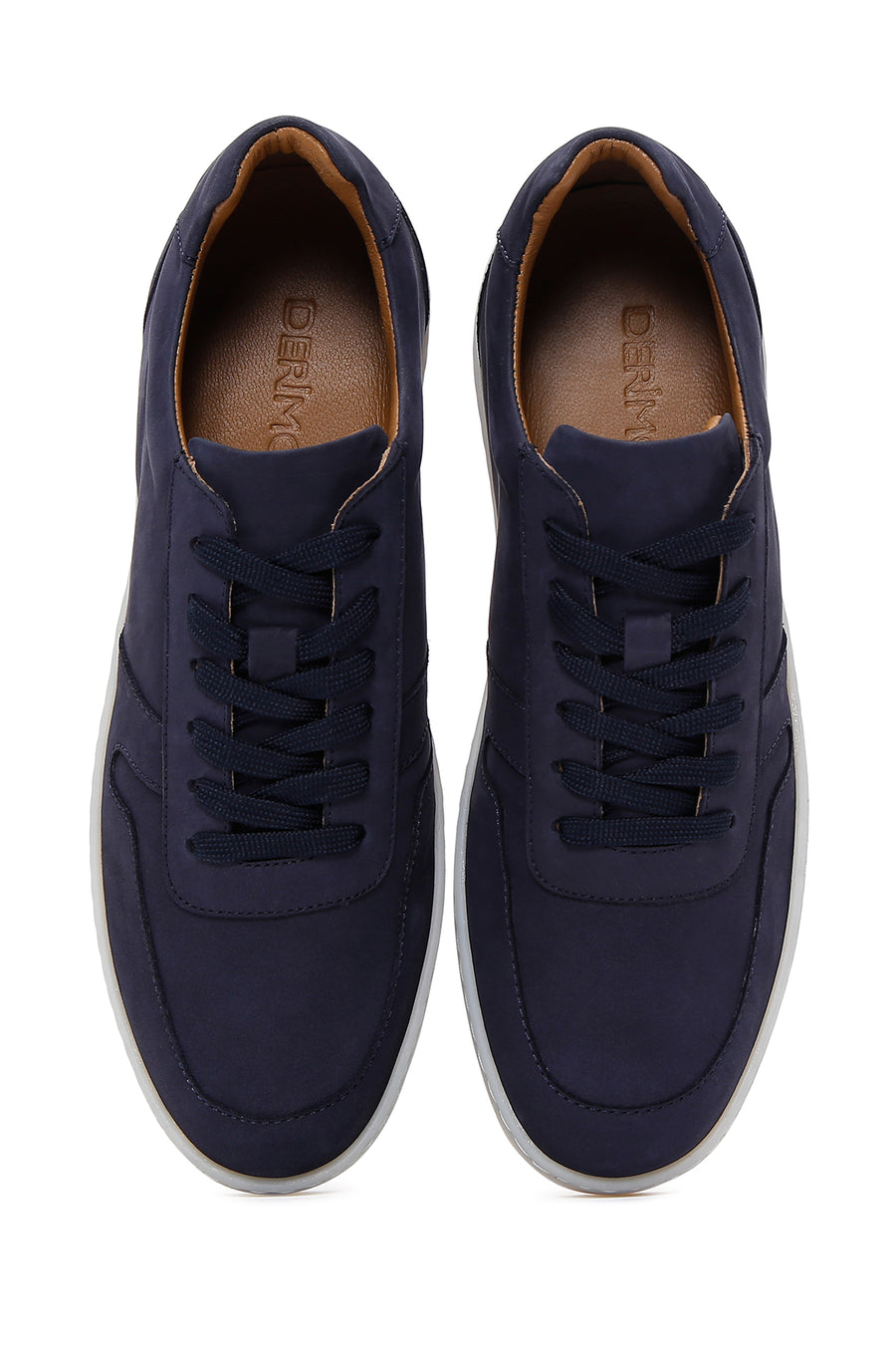 Erkek Lacivert Nubuk Deri Sneaker